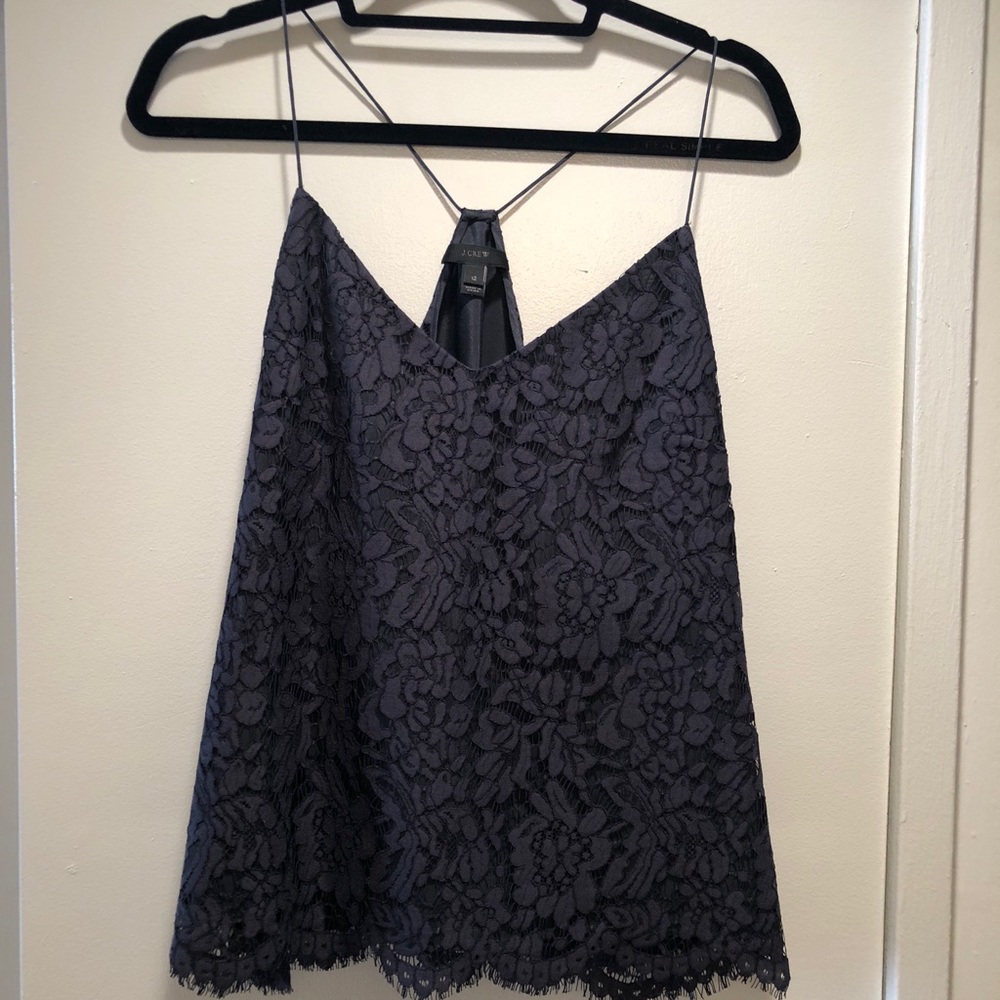 J.Crew Size 12 Grey Lace Cami